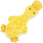 Pet Supplies  Best Pet Supplies Crinkle Dog Toy for Small, Medium, and Large Breeds, Cute No Stuffing Duck with Soft Squeaker, Fun for Indoor Puppies and Senior Pups, Plush No Mess Chew and Play, Large, Yellow