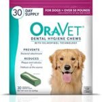 ORAVET Dental Chews for Dogs, Oral Care and Hygiene Chews (Large Dogs, Over 50 lbs.) Pink Pouch, 30 Count (Pack of 1)  Pet Supplies