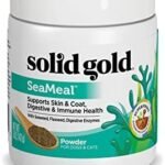 Solid Gold SeaMeal Cat & Dog Food Topper – Kelp Powder Dog & Cat Multivitamin – Omega 3 & Digestive Enzymes for Skin & Coat, Gut + Immune Support – 5 oz  Pet Supplies