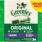 Greenies Original Large Natural Dental Care Dog Treats, 36 oz. Pack (24 Treats)  Pet Snack Treats : Pet Supplies