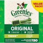 Greenies Original Teenie Natural Dental Care Dog Treats, 36 oz. Pack (130 Treats)  Pet Snack Treats : Pet Supplies